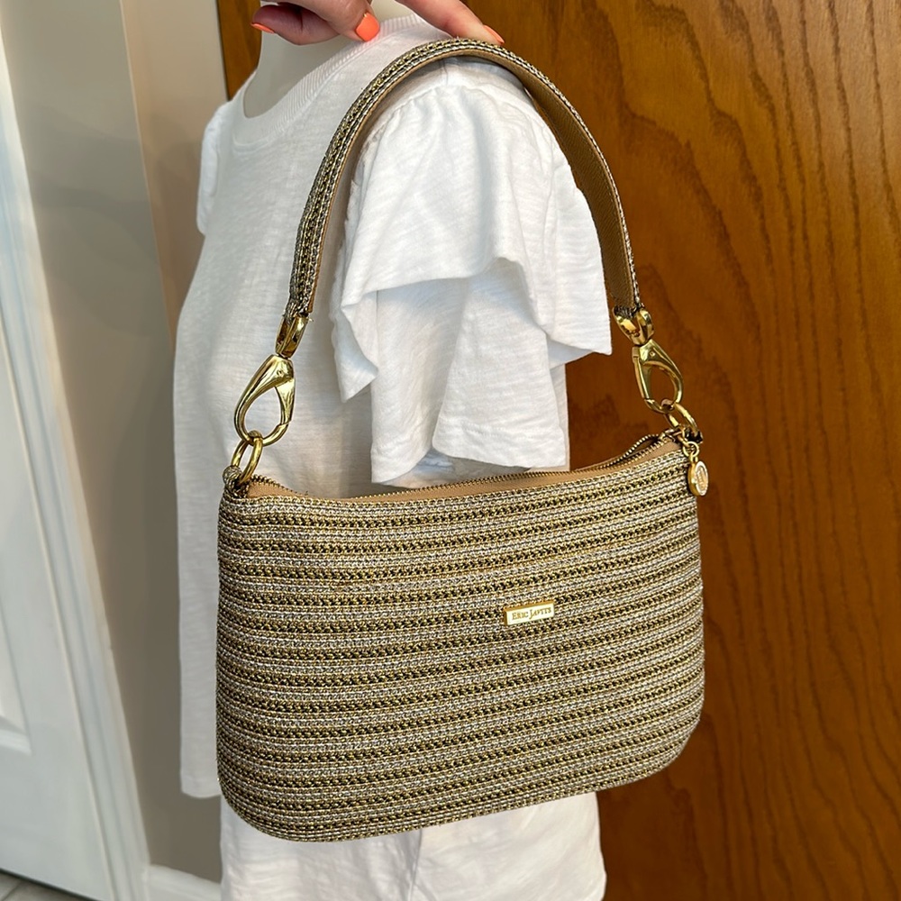 Eric Javits New York Gold/Silver Woven Shoulder/Handbag